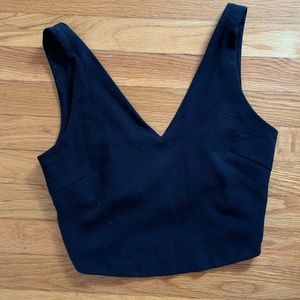 Free people black crop top